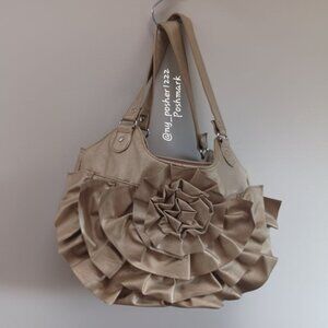 𝐁𝐔𝐄𝐍𝐎 Leather Floral Bag Tan